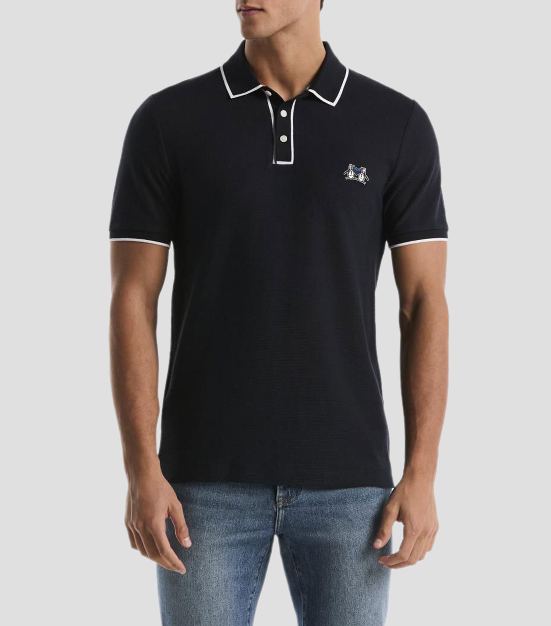 Playera tipo polo manga corta lisa Hombre